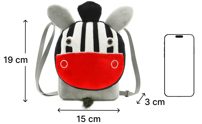 7_rozmery_detske_plysove_tasticky_pres_rameno_zebra